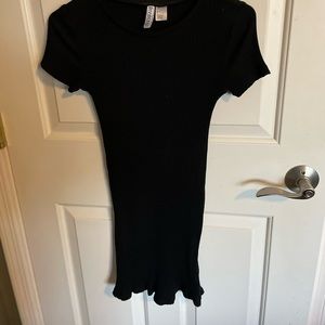 H&am Divided Black mini body con dress